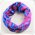fashion rose flower knitted infinity scarf, neck scarf
